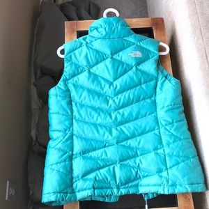 Teal North Face Down Vest size small